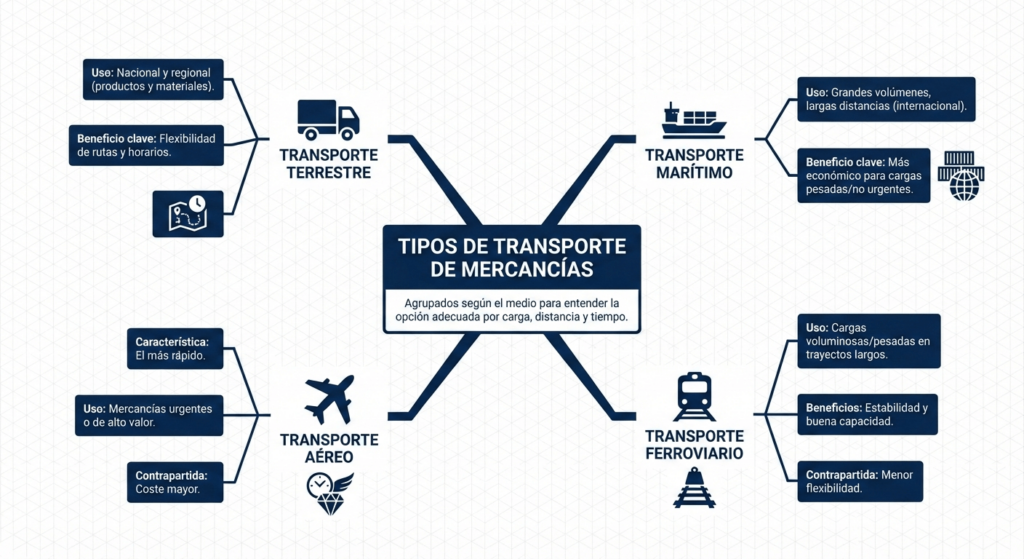 Tipos de transporte de mercancías