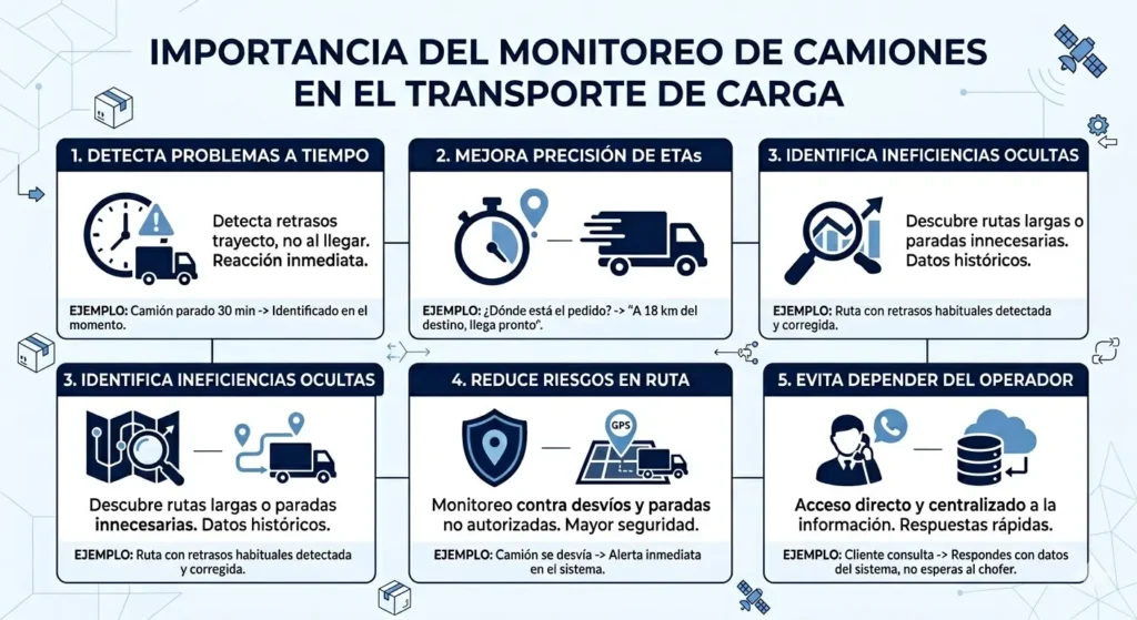 Beneficios del monitoreo de camiones
